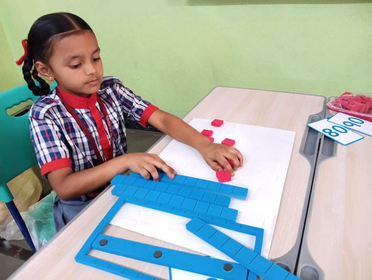 Primary students at Sri Triveni School